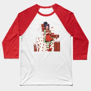 Moody Christmas Elf Baseball T-Shirt
